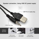 SADA D-203 USB سلكي مكبر صوت للكمبيوتر مكبر صوت باس ستيريو مشغل موسيقى مضخم صوت صندوق صوت لسطح المكتب والكمبيوتر المحمول والكمبيوتر المحمول والكمبيوتر اللوحي والهواتف الذكية