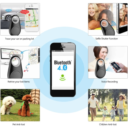 Smart GPS Tracker Finder BT Locator Wireless Anti Lost Alarm Sensor Selfie Shutter Voice Recording for Key Wallet Car Kids Pets Dog