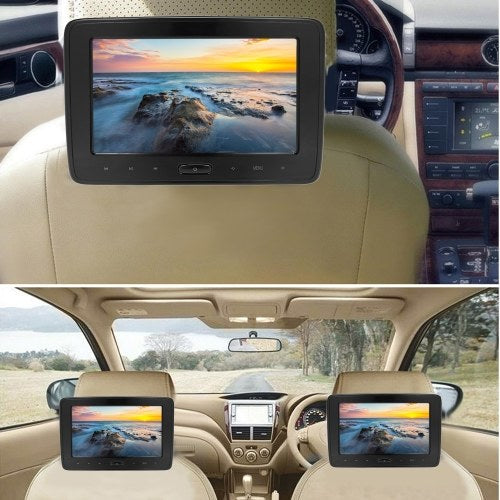 10 Inches Car Headrest DVD Player Auto Monitor 1024 * 600P Touch Button Support Game Disk HD Input AV Input SD Card Slot Headphone Output