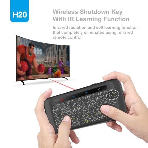 2.4GHz Backlight Colorful Wireless Keyboard with Large Touch Panel