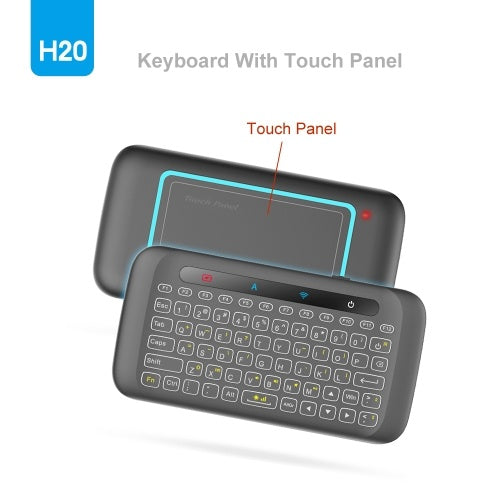 2.4GHz Backlight Colorful Wireless Keyboard with Large Touch Panel