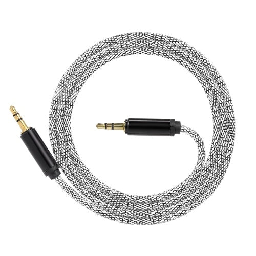 3.5 mm Jack Auxiliary Audio Cable Male to Male Auxiliary Audio Cable for Car/Phone/Laptop,Silver