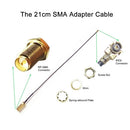 2.4GHz 5dBi WiFi Antenna Aerial w/ RP-SMA Male Connector & 21cm SMA Adapter Cable for Wireless Router WiFi Adapter STB Modem Pool