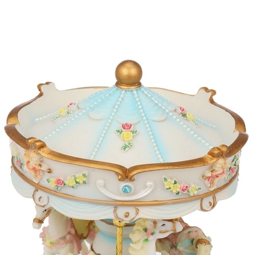 Mini Carousel Clockwork Castle in the Sky Music Box Colorful LED