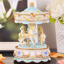 Mini Carousel Clockwork Castle in the Sky Music Box Colorful LED