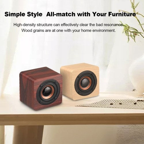 Q1 Mini Portable Wooden Bluetooth Speaker