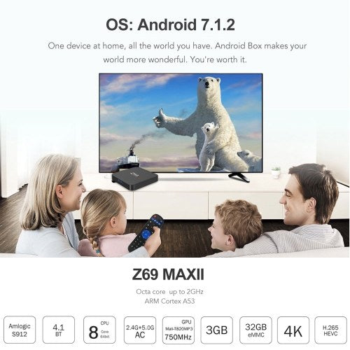 Z69 MAXII Android 7.1.2 TV Box 3GB / 32GB