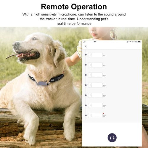 Smart GPS Tracker GSM Pet Position Collar IP67 Protection Multiple Positioning Mode Geo-Fence SOS Realtime Tracker Anti-Lost Tracking Alarm