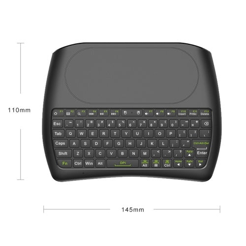 D08 English Version 2.4GHz Wireless QWERTY Keyboard Remote Control