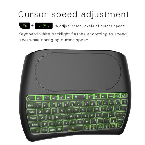 D08 English Version 2.4GHz Wireless QWERTY Keyboard Remote Control