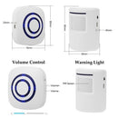 Smart Motion Sensor Alarm Wireless Doorbell Plug-in Door Bell Home Security Infrared Detector Alert Kits with 2 PIR Sensors 1 Receiver 38 Chime Tunes LED Indicators