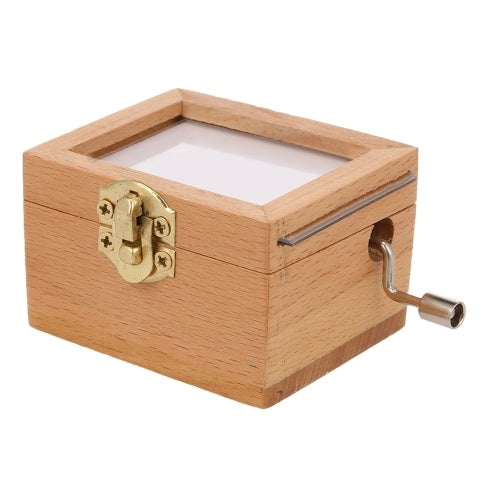 Wooden Hand Crank Music Box Hand-operated Music Case Creative Children Toy Festival Presents Birthday Gifts for Girls