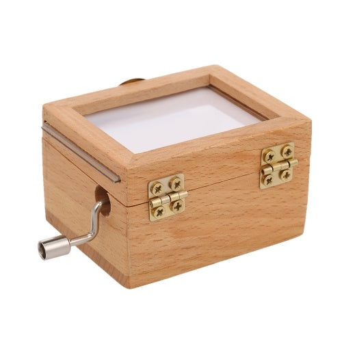 Wooden Hand Crank Music Box Hand-operated Music Case Creative Children Toy Festival Presents Birthday Gifts for Girls