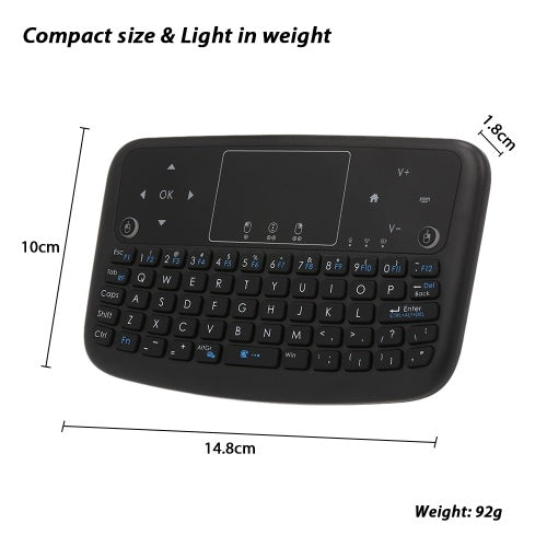 A36 لوحة مفاتيح لاسلكية صغيرة 2.4 جيجا هرتز Air Mouse Touchpad Keyboard for Android TV BOX Smart TV PC Notebook