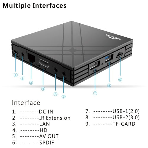 EACHLINK H6 Mini Android 9.0 Smart TV Box 6K HDR H.265 4GB / 32GB Media Player