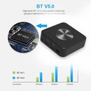 APTX 2 in 1 Bluetooth 5.0 Wireless Transmitter Receiver CSR8675 Wireless Audio Adapter 3.5mm SPDIF for TV Computer Headphones Home Audio Car Stereo System