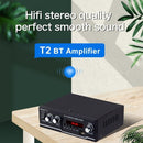 T2 Digital Audio Player BT Power Amplifier Audio 30W with USB Input FM Radio Control Subwoofer for Home and Car