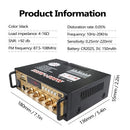 Mini 2CH LCD Display HIFI Audio Stereo Power Amplifier BT FM Radio Portable Car Home 600W Remote Control Audio Amplifier