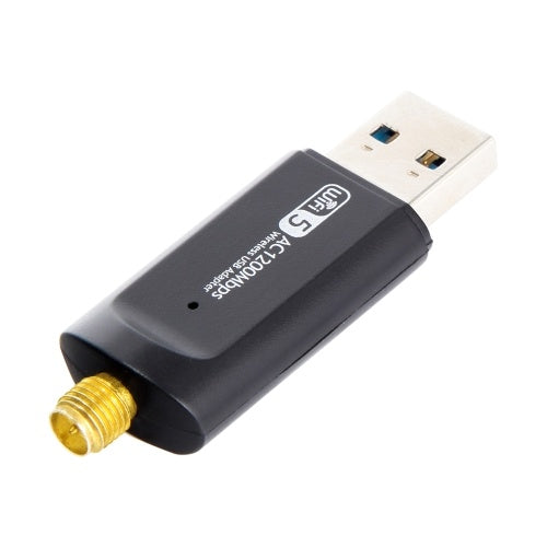 محول USB لاسلكي ثنائي النطاق 2.4G 5G WiFi بطاقة الشبكة AC1200Mbps USB3.0 واجهة المضيف مع هوائي خارجي 5dBi