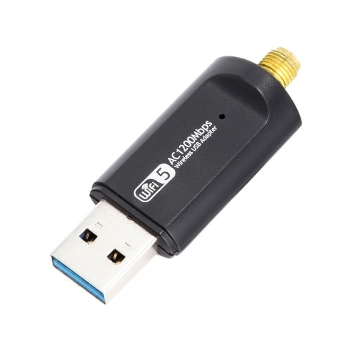 Dual Band Wireless USB Adapter 2.4G 5G WiFi Network Card AC1200Mbps USB3.0 Host Interface with 5dBi External Antenna