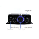 AK170 12V Mini Audio Power Amplifier Digital Audio Receiver AMP Dual Channel 20W+20W Bass Treble Volume Control for Car Home Use