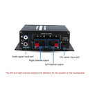 AK170 12V Mini Audio Power Amplifier Digital Audio Receiver AMP Dual Channel 20W+20W Bass Treble Volume Control for Car Home Use