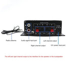 AK370 12V Mini Audio Power Amplifier BT Digital Audio Receiver AMP USB Memory Card Slot MP3 Player FM Radio LCD Display with Remote Control Dual Channel 20W+20W Bass Treble Volume Control for Car Home Use