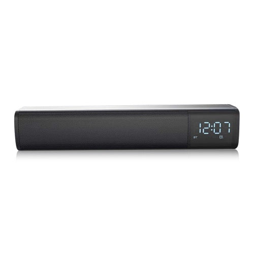 Bluetooth Soundbar Audio Player Wireless Speaker Subwoofer 3D Surround Speakers FM Radio Clock TF USB for Home TV PC