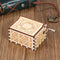 Wood Music Box Mini Vintage Engraved Hand-Operated Musical Box Birthday Christmas Valentine's Day Exquisite Gift