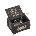 Wood Music Box Mini Vintage Engraved Hand-Operated Musical Box Birthday Christmas Valentine's Day Exquisite Gift