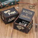 Wood Music Box Mini Vintage Engraved Hand-Operated Musical Box Birthday Christmas Valentine's Day Exquisite Gift