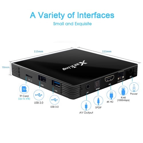 X88 King Android 9.0 TV Box S922X BT5.0 Hexa-core Mali-G52 MP6 TV Set Top Box