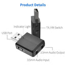 BT 5.0 Wirelessly Receiver Audio Adapter Transmitter 3.5mm Music AUX Car