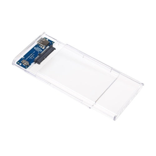 USB 3.0 HDD Case Box Hard Drive Enclosure Compatible with 2.5-inch SATA HDD Enclosure Universal Transparent