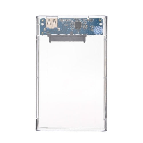 USB 3.0 HDD Case Box Hard Drive Enclosure Compatible with 2.5-inch SATA HDD Enclosure Universal Transparent