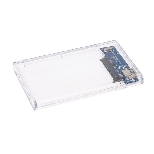 USB 3.0 HDD Case Box Hard Drive Enclosure Compatible with 2.5-inch SATA HDD Enclosure Universal Transparent