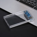 USB 3.0 HDD Case Box Hard Drive Enclosure Compatible with 2.5-inch SATA HDD Enclosure Universal Transparent