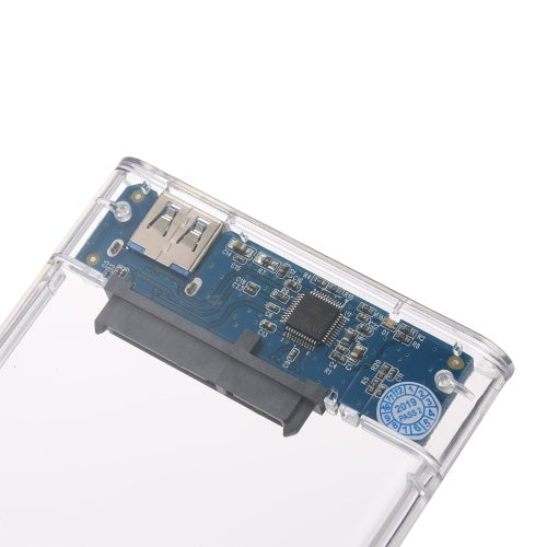 USB 3.0 HDD Case Box Hard Drive Enclosure Compatible with 2.5-inch SATA HDD Enclosure Universal Transparent