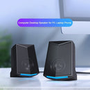 V-115 Computer Desktop Speaker Audio 2.0 Sound Channel Stereo Sound 3W Output Power USB Mini Portable Subwoofer for PC Laptop Phone