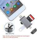 6 in 1 Card Reader USB Type-C Micro USB & USB 2.0 Combo to 2-Slot TF / SD Card Reader USB 3.0 OTG Card Adapter