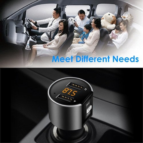 C26S Handsfree BT Connected Wireless Stereo FM Transmitter USB Car Charger