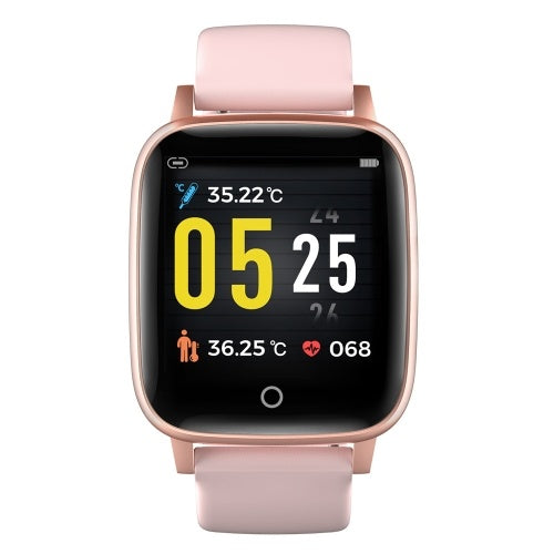 T1S Fitness Watch 1.3in Color Screen Sport Intelligent Fitness Tracker IP67 Waterproof Heart Rate Sleep Quality Temperature   Monitoring Wrist Watch