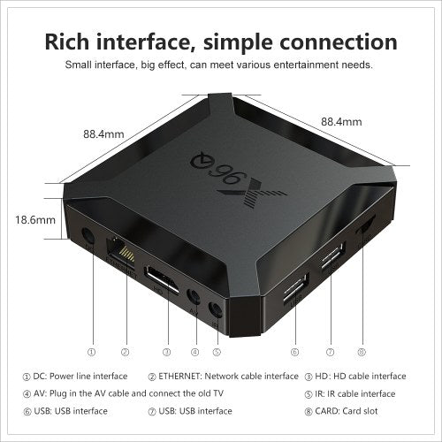 X96Q TV Box Android 10.0 Allwinner H313 رباعي النواة ARM Cortex A53 TV Set Top Box يدعم 4K مشغل الوسائط ثلاثي الأبعاد