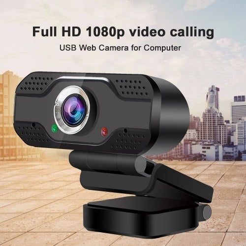 1080p Full HD Webcam USB Web Camera  Clip-On Webcams with Microphone for Computer PC Laptops Video Conference