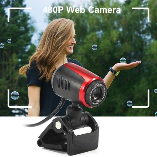 USB Webcam 480P Web Cam Clip-on Digital Web Camera with Microphone for Laptop PC Computer