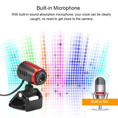 USB Webcam 480P Web Cam Clip-on Digital Web Camera with Microphone for Laptop PC Computer