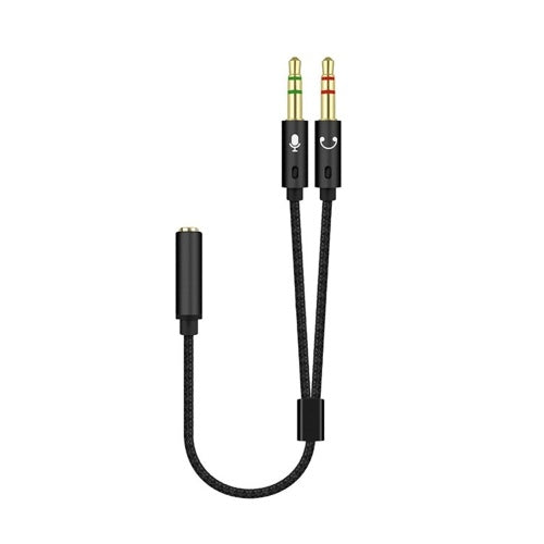 2 in 1 3.5MM Jack 1 Female to 2 Male Adapter Cable Stereo Headphone Audio Y Splitter Aux Cable Jack Audio for Speaker 25cm