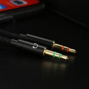 2 in 1 3.5MM Jack 1 Female to 2 Male Adapter Cable Stereo Headphone Audio Y Splitter Aux Cable Jack Audio for Speaker 25cm