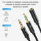 2 in 1 3.5MM Jack 1 Female to 2 Male Adapter Cable Stereo Headphone Audio Y Splitter Aux Cable Jack Audio for Speaker 25cm