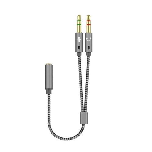 2 in 1 3.5MM Jack 1 Female to 2 Male Adapter Cable Stereo Headphone Audio Y Splitter Aux Cable Jack Audio for Speaker 25cm